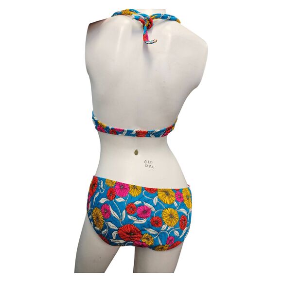 Willow Bay Vintage 70's Floral Bikini Womens size 11 Swimwear Swimsuit 2 Piece - Picture 6 of 7